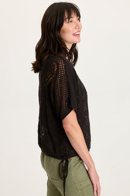 Macon Cotton Knit Short Sleeve Top