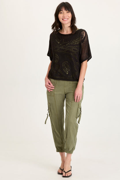 Macon Cotton Knit Short Sleeve Top