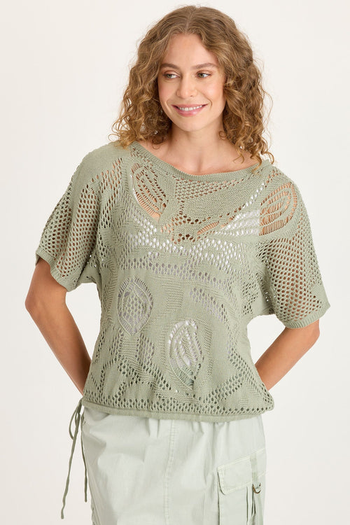Macon Cotton Knit Short Sleeve Top
