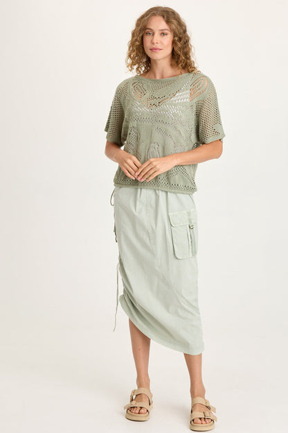 Macon Cotton Knit Short Sleeve Top