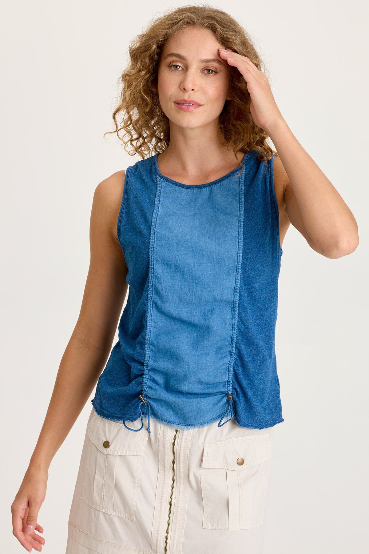 Cobie Indigo Corded Front Tank