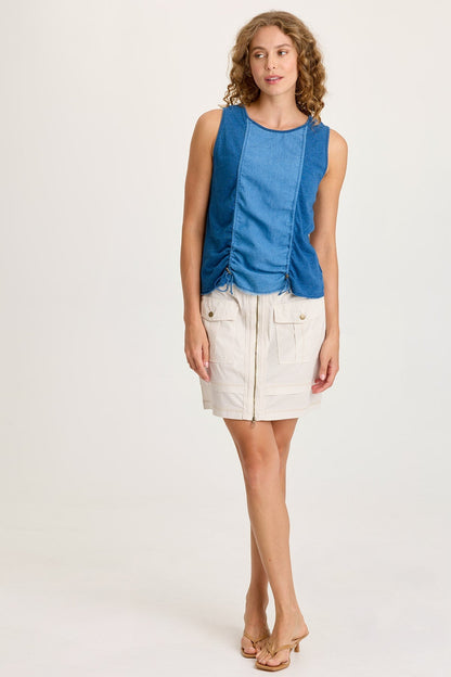 Cobie Indigo Corded Front Tank