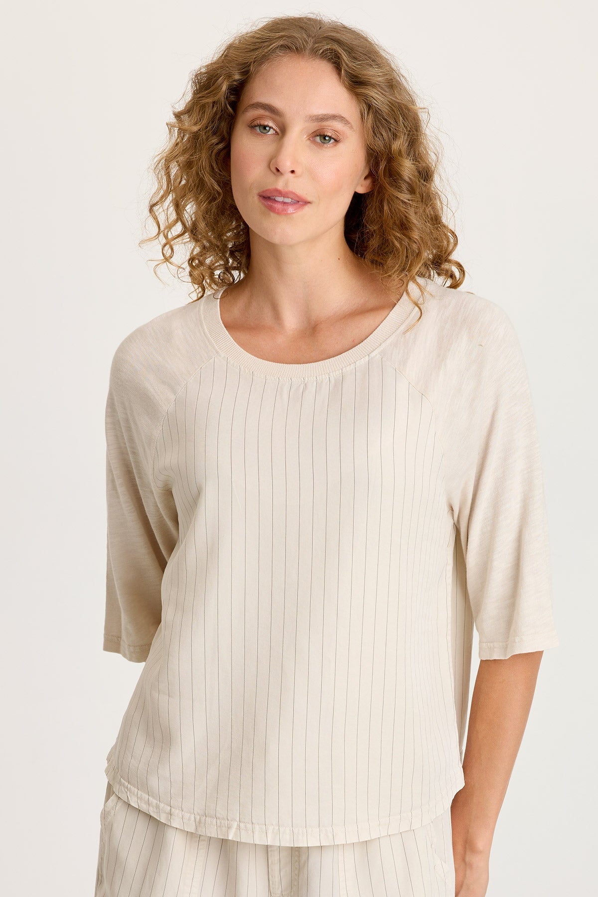 Jory Pinstripe Raglan Top