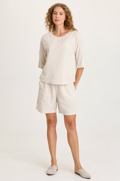 Jory Pinstripe Raglan Top