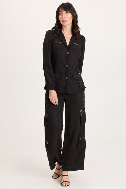 Britte Twill Multi-Pocket Cargo Pant