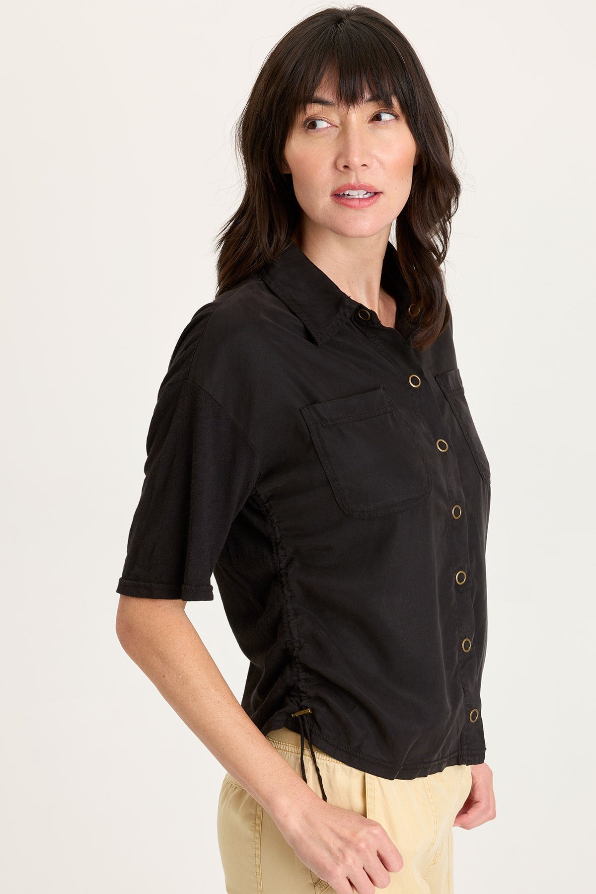 Kimbel Twill Classic Button-Up Top