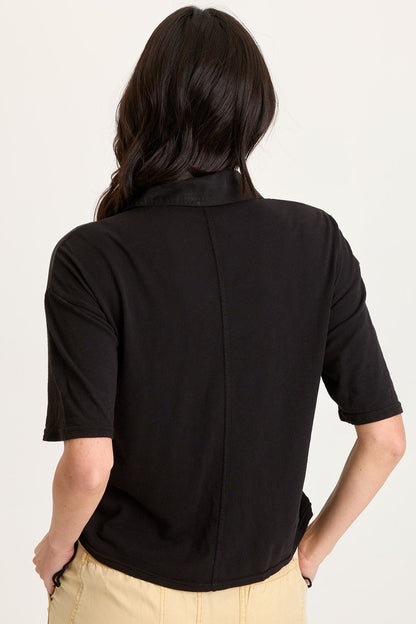Kimbel Twill Classic Button-Up Top
