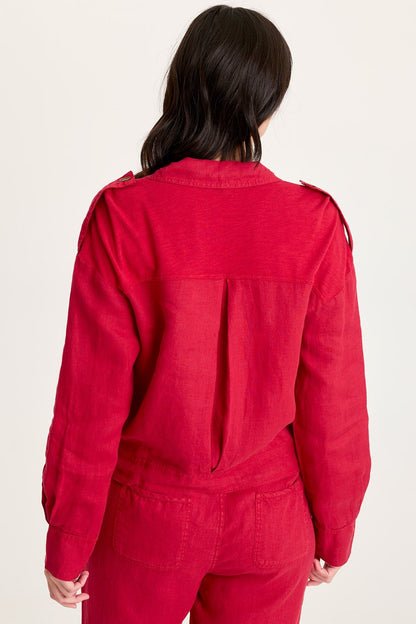 Baltazar Linen Pleated Jacket