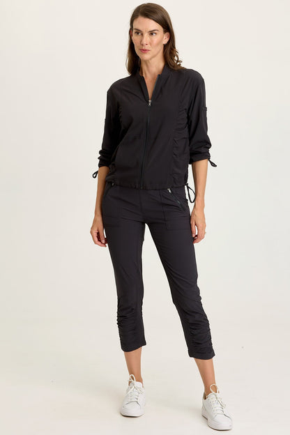 Aksana Whisper Stretch Ruched Active Slim Pant