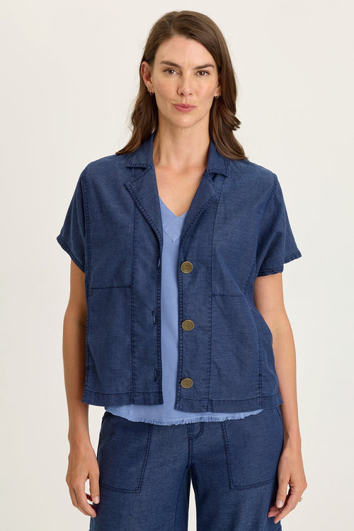 Hugh Twill Boxy Short Sleeve Jacket