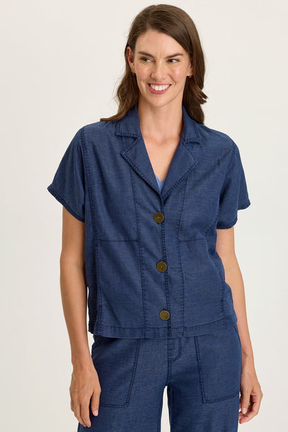 Hugh Twill Boxy Short Sleeve Jacket