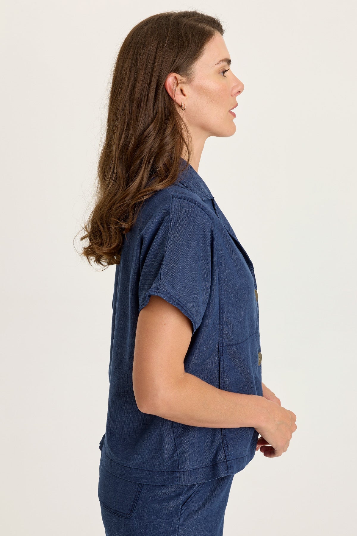 Hugh Twill Boxy Short Sleeve Jacket