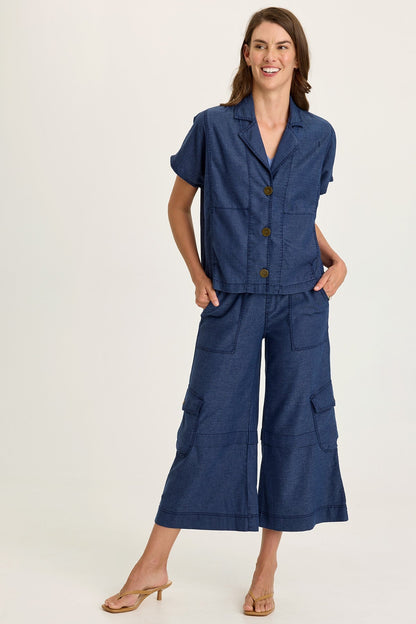 Hugh Twill Boxy Short Sleeve Jacket