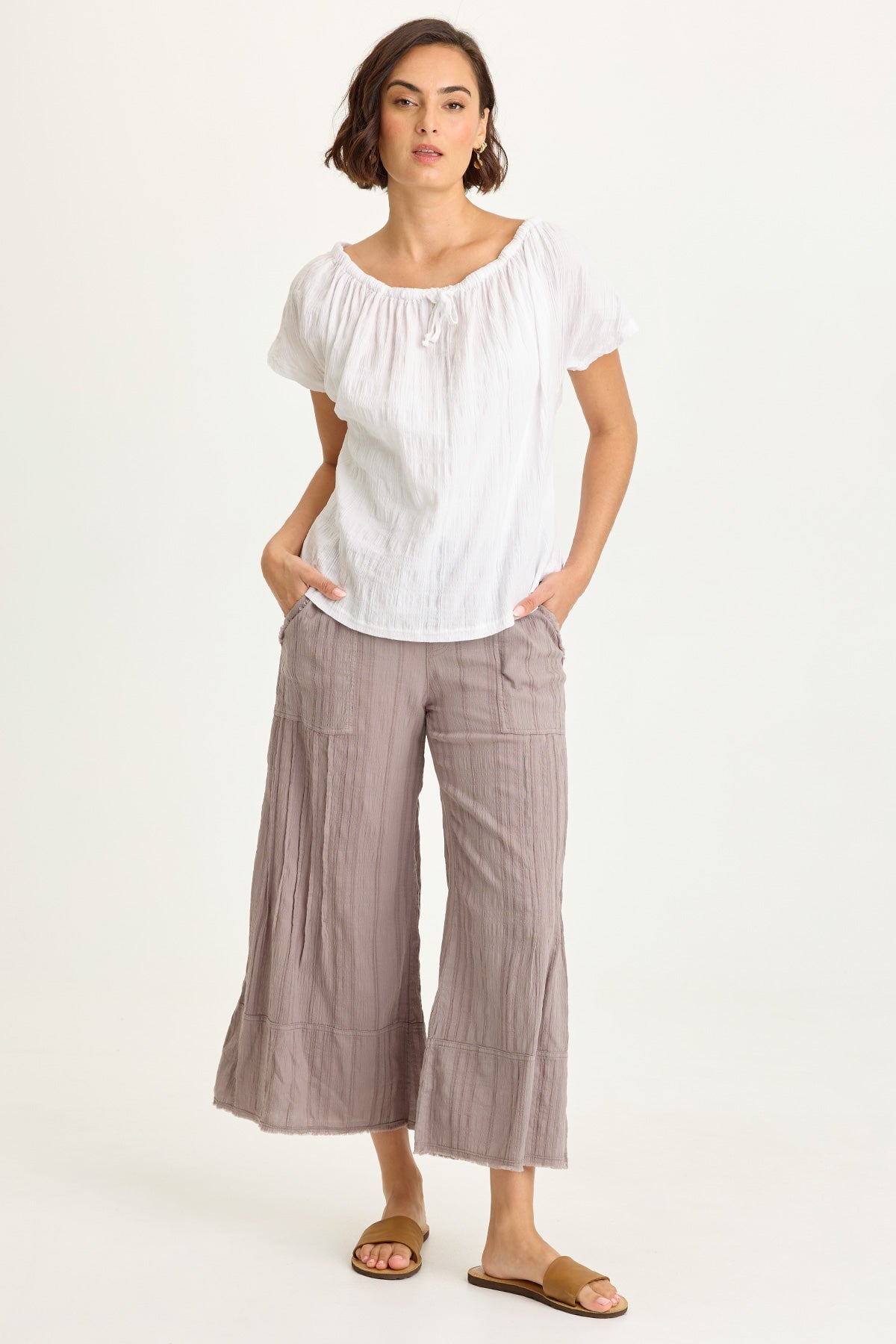 Doyen Textured Gauze Crop