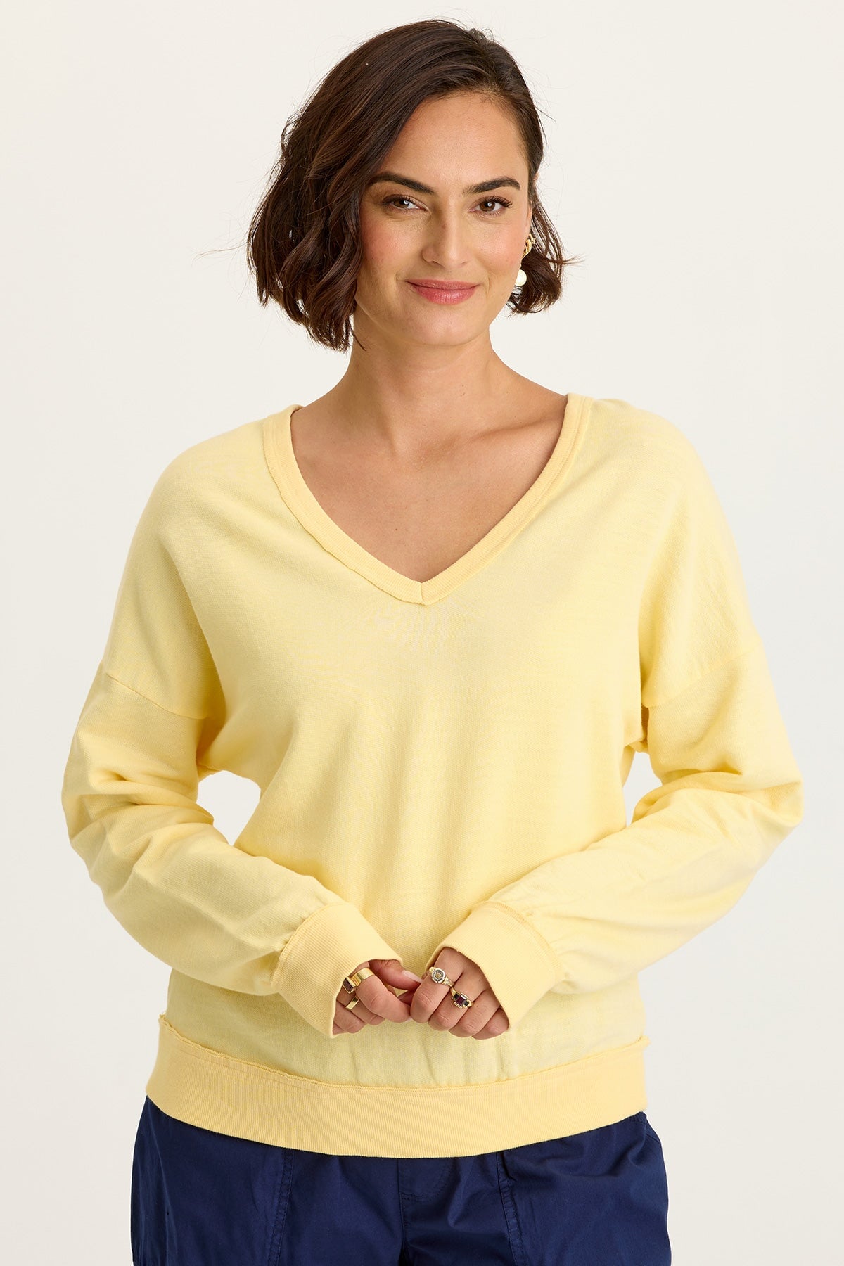 Rolin Terry V-Neck Pullover