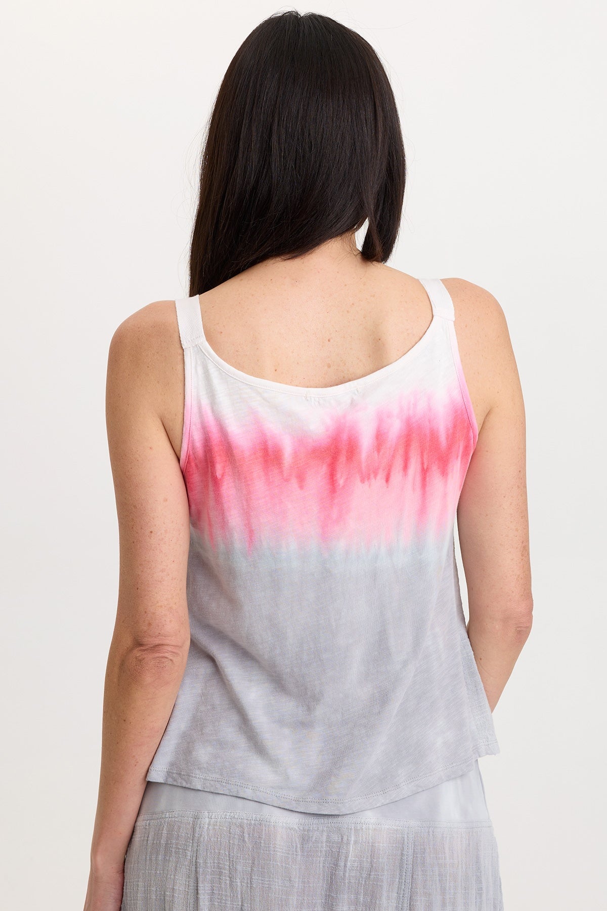 Hedley Gauze/Jersey Box Pleat Tank