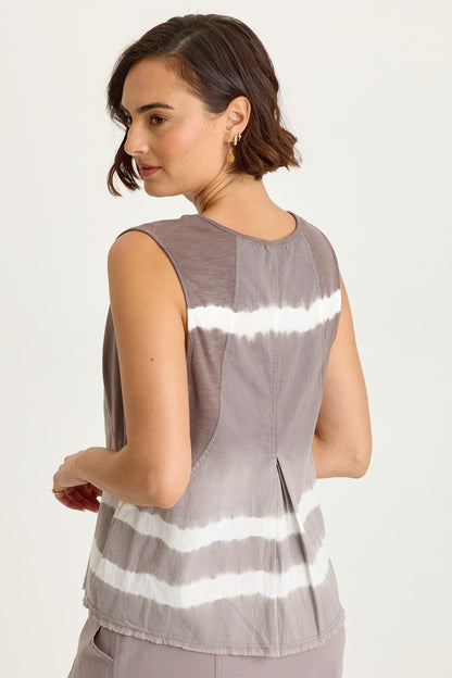 Mazie Linen/Jersey V-Neck Tank
