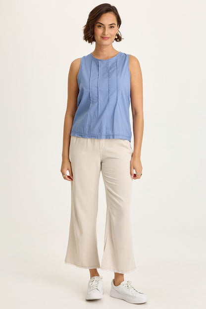 Jerilene Voile Pintuck Tank