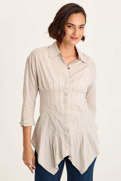 Ashlan Voile Sharkbite Blouse