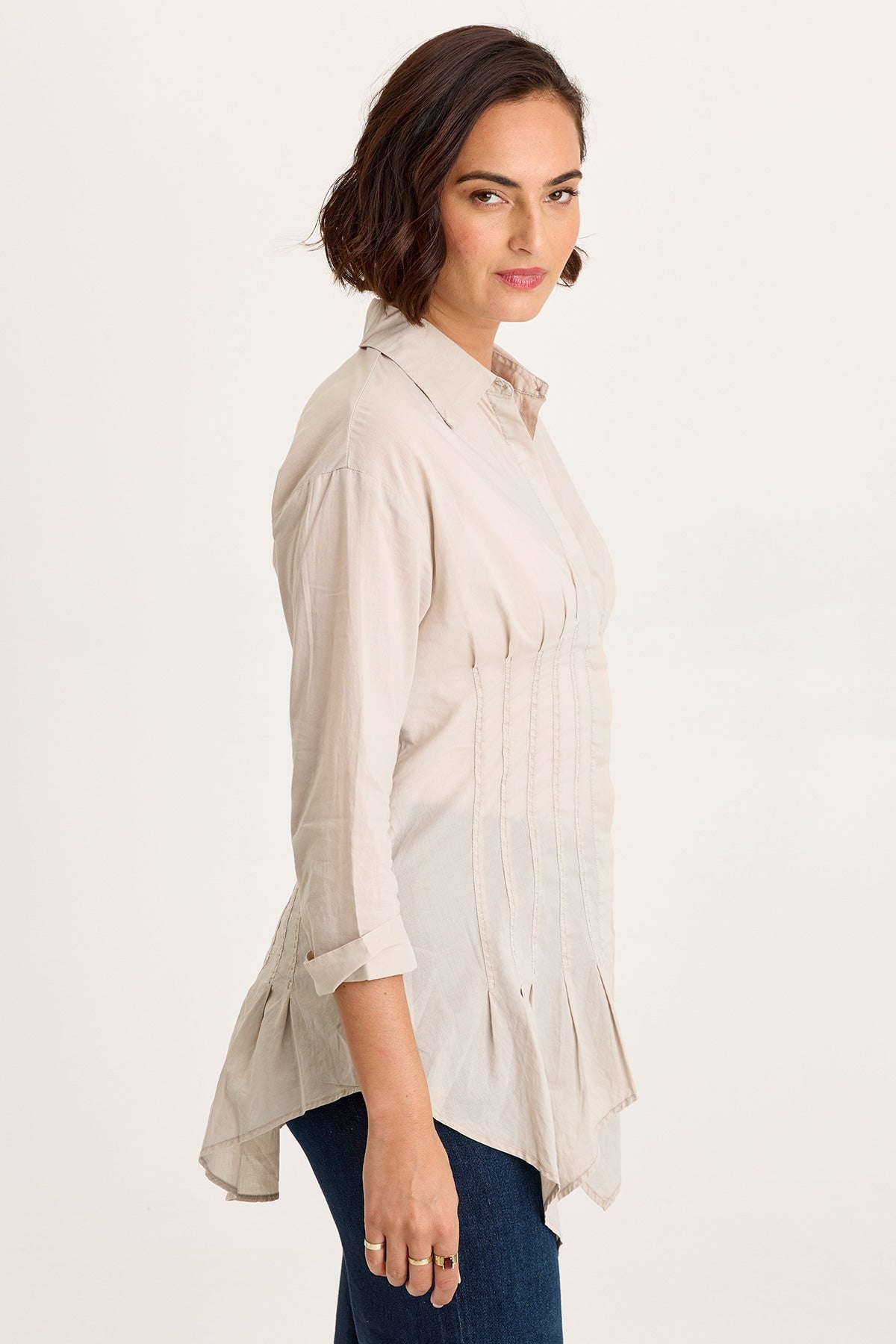 Ashlan Voile Sharkbite Blouse