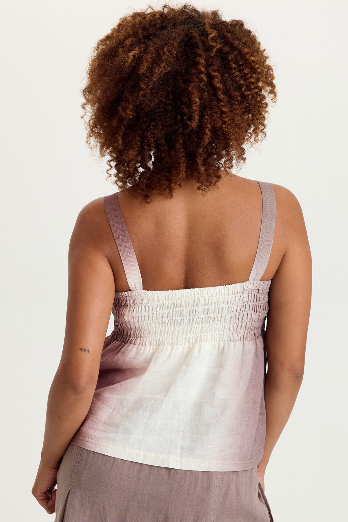 Katina Linen Smocked Tank