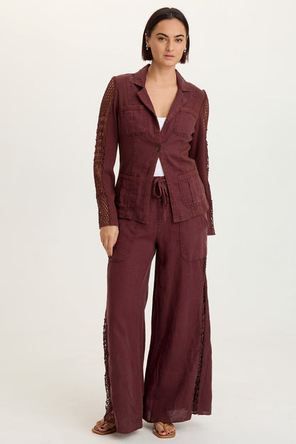 Garcia Linen Crochet Pant