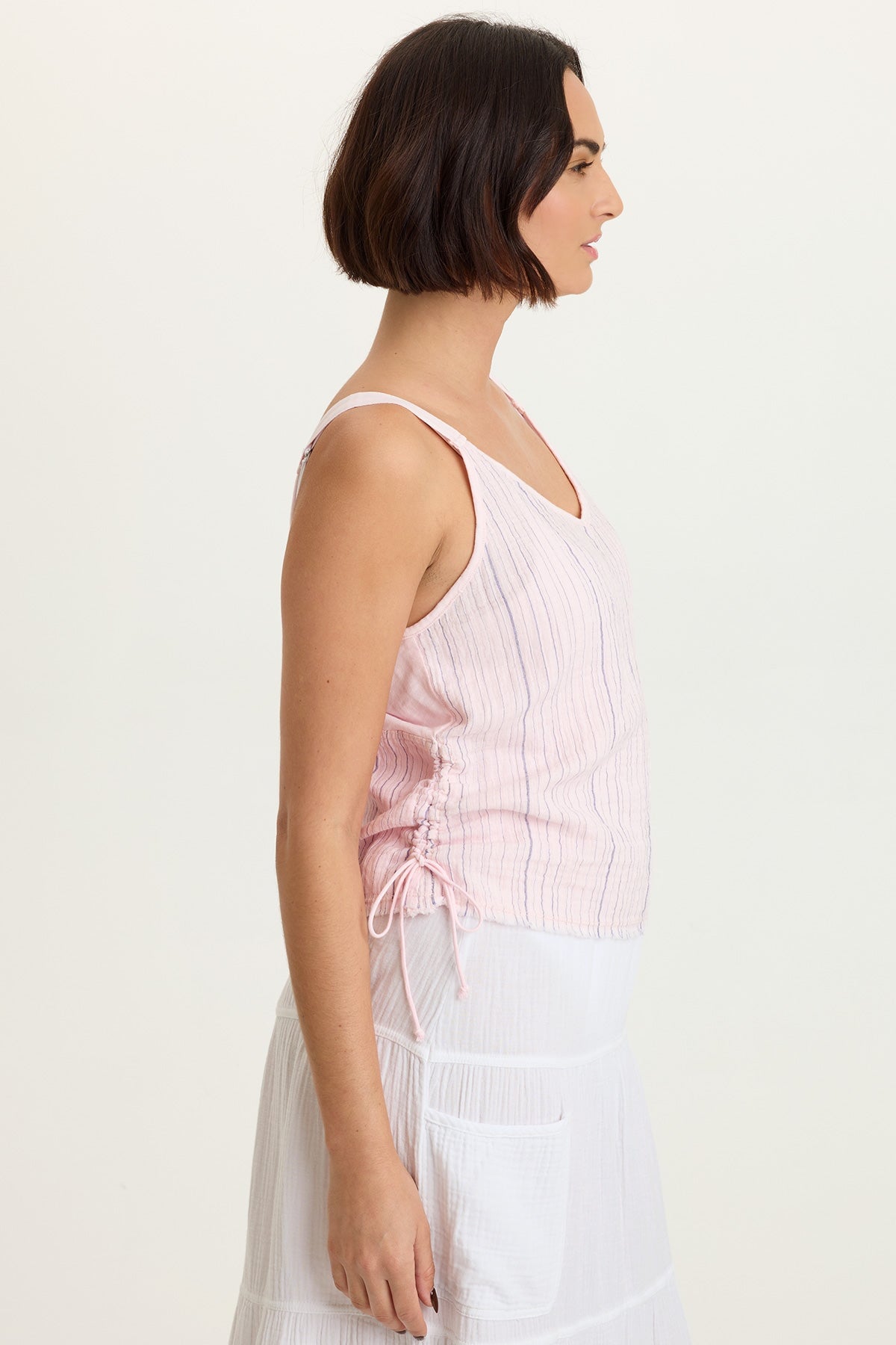 Grethel Stripe Gauze Tank