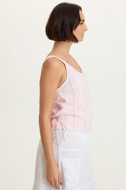 Grethel Stripe Gauze Tank