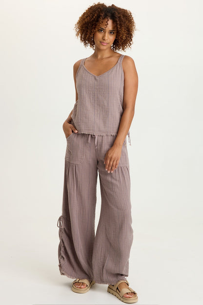 Grethel Stripe Gauze Tank