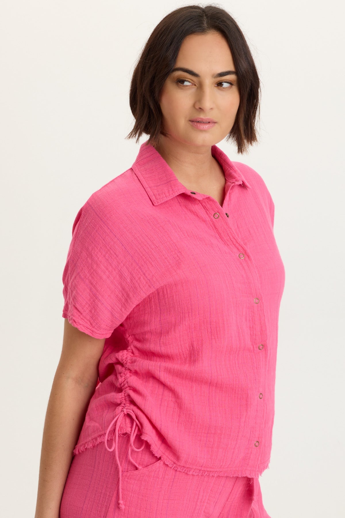 Creston Striped Gauze Top