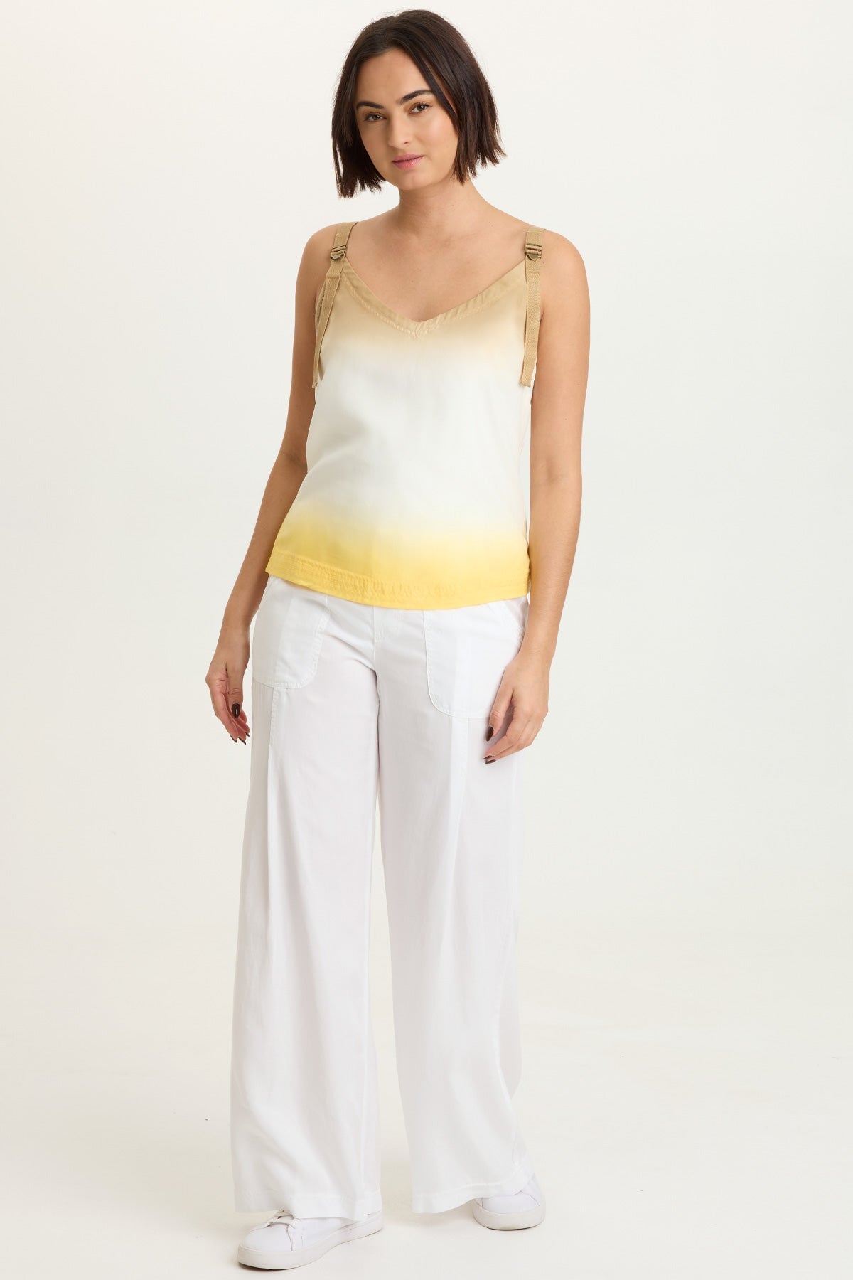 Faizon Twill Buckle Straps Tank