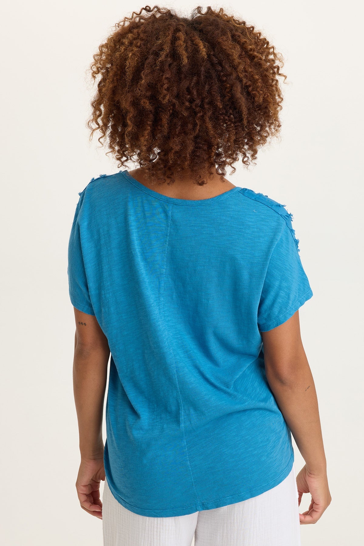Zeph Stripe Voile Dolman Top