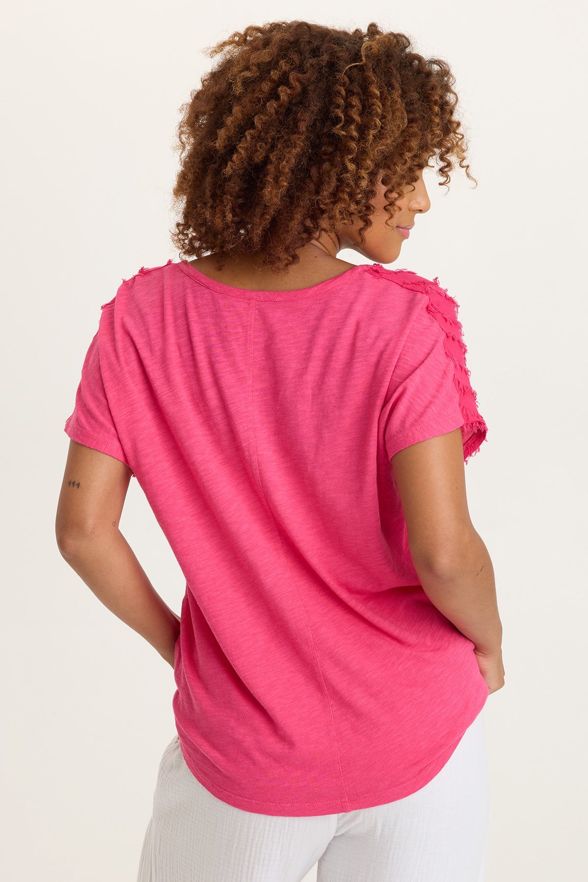Zeph Stripe Voile Dolman Top