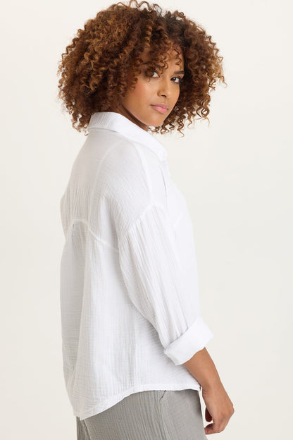 Wade Gauze Long-Sleeve Top