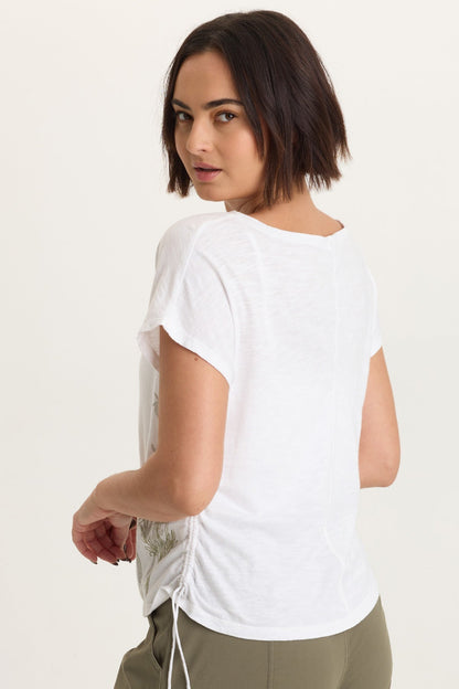 Printed Cohn Jersey Boatneck Tee