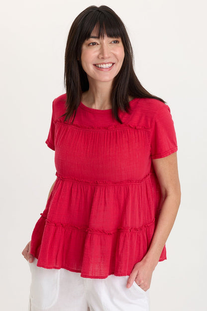 Balinda Gauze Babydoll Top