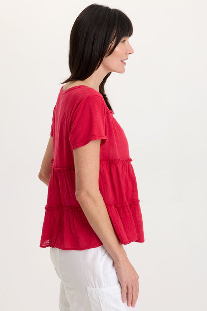 Balinda Gauze Babydoll Top