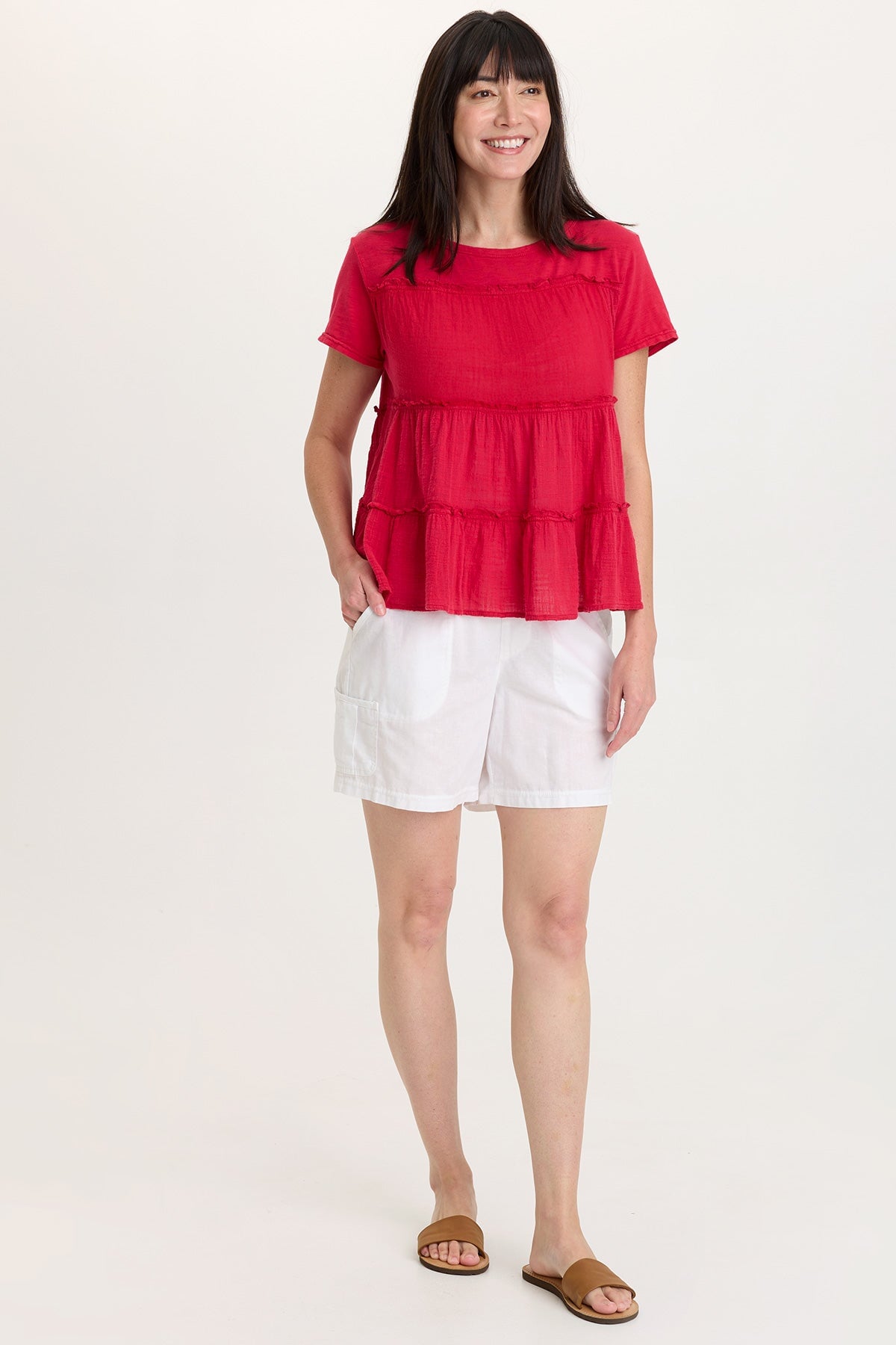 Balinda Gauze Babydoll Top