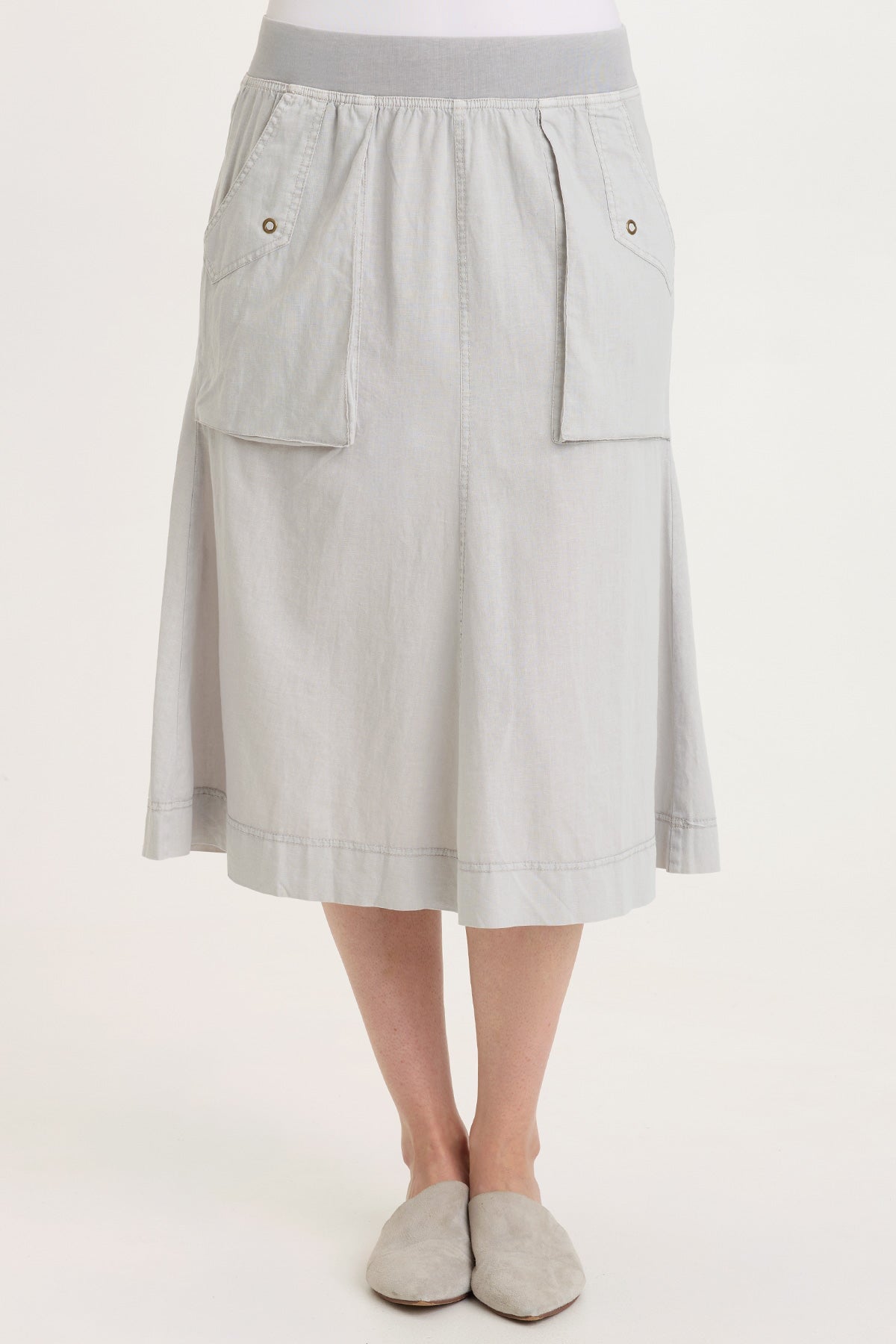 Parvati Cotton Linen Midi Skirt