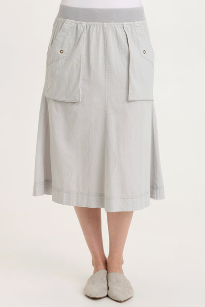 Parvati Cotton Linen Midi Skirt