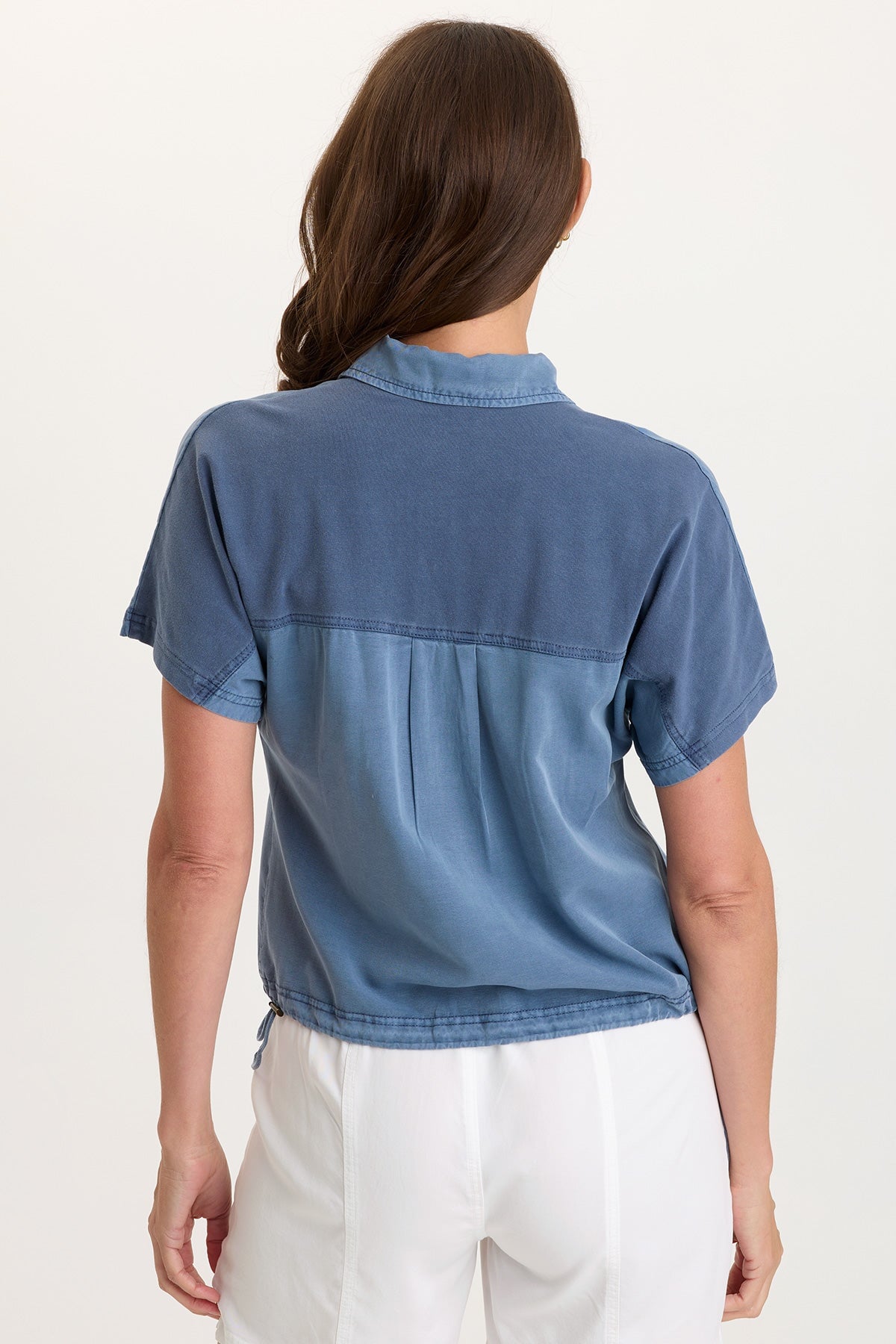 Zane Twill Snap-Up Top