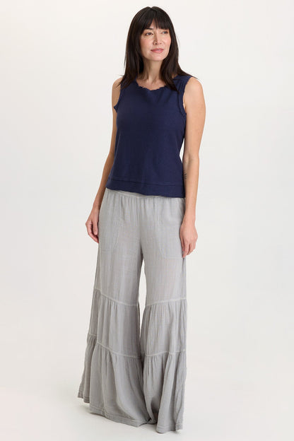 Ila Crepe Knit Raw Edge Tank