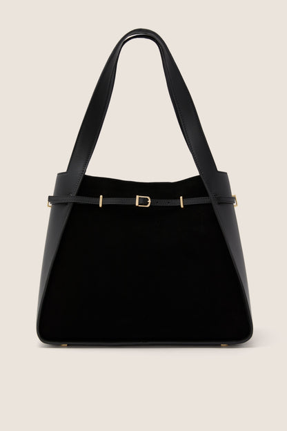 Black Cleo Suede Tote