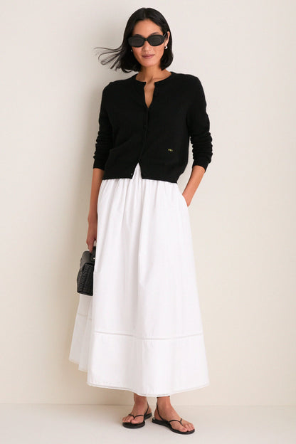 Black Cashmere Riley Cardigan