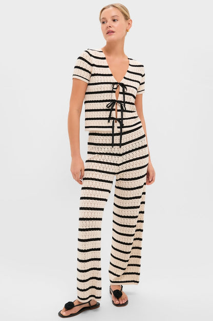 Black & Tan Stripe Portimao Pants