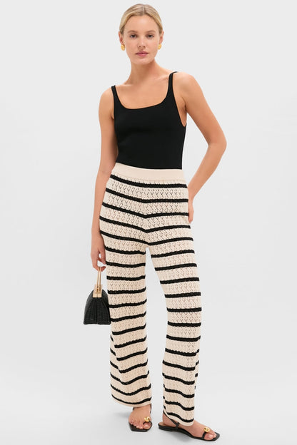 Black & Tan Stripe Portimao Pants