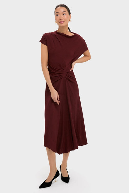 Black Cherry Dena Midi Dress