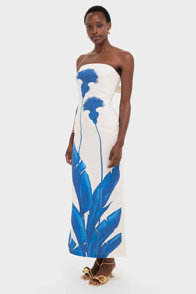 Blue Dandelion Costera Strapless Maxi Dress