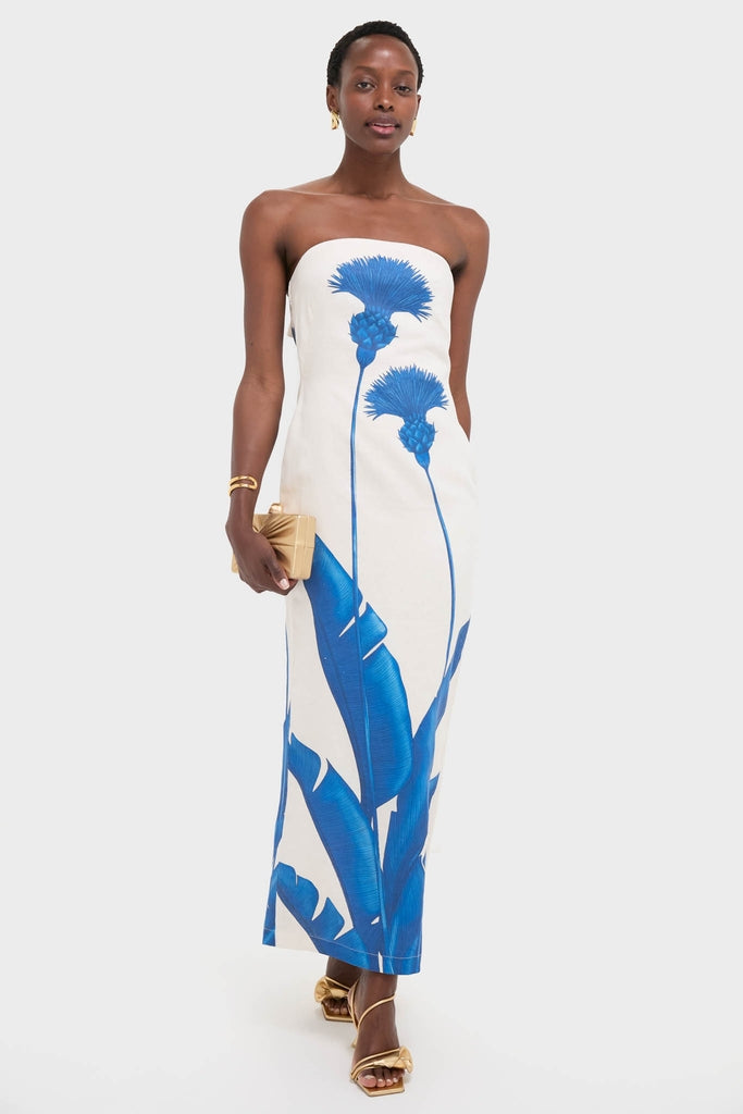 Blue Dandelion Costera Strapless Maxi Dress