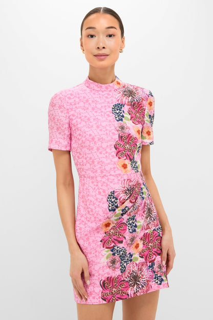 Bamboo Bloom Draped Mini Dress